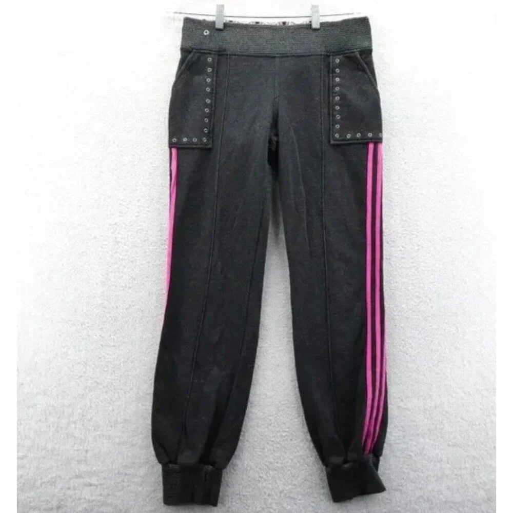 Adidas Sweatpants Small Womens Gray Tapered Leg Streetwear Vintage Sparkle‎